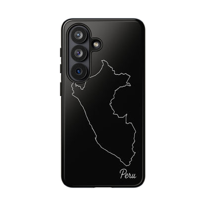 Peru Outline Phone Case – Minimal Country Map Tough Case (iPhone, Samsung, Pixel)