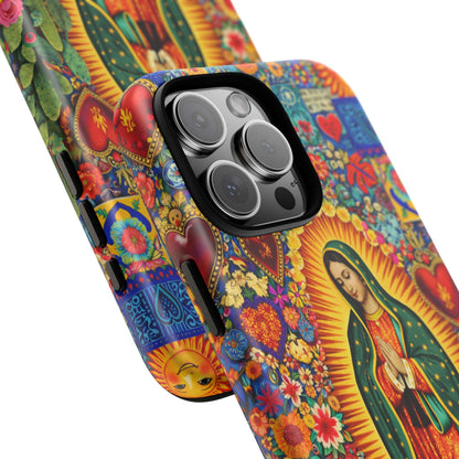 Virgin Mary Guadalupe Phone Case Mexican Folk Art Tough Cover iPhone Samsung