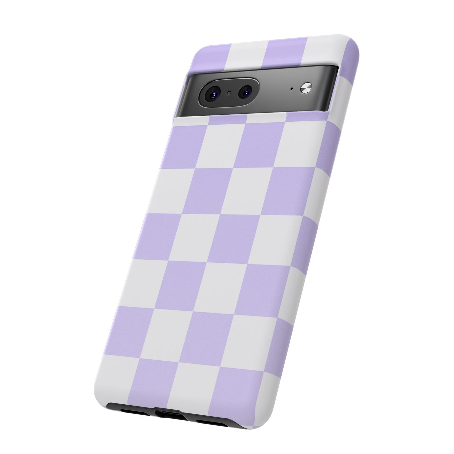 Lavender Checkerboard Phone Case | Pastel Aesthetic Checkered iPhone & Samsung Tough Case