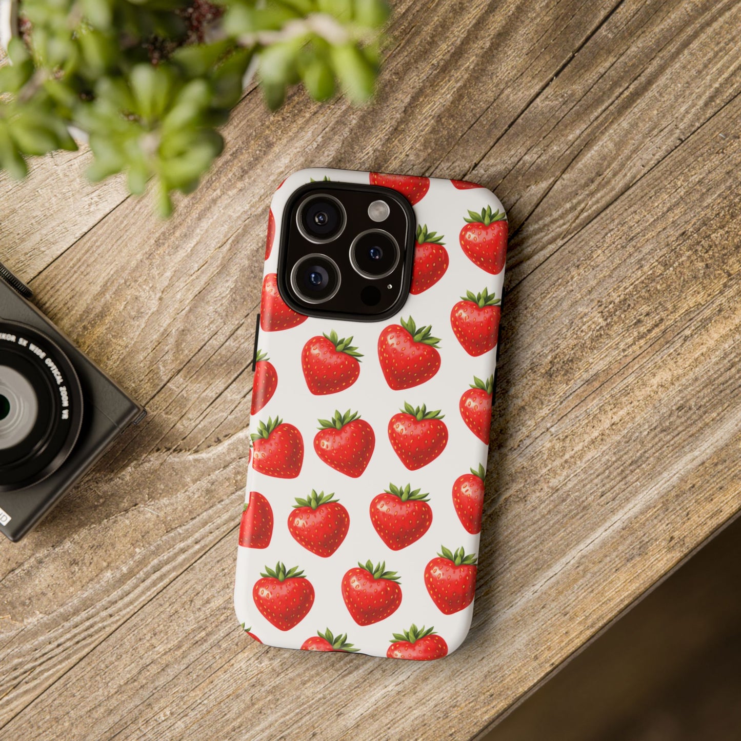 Cute Strawberry Phone Case – Aesthetic Fruit Pattern Protective Cover for Iphone, Samsung Galaxy and Pixel