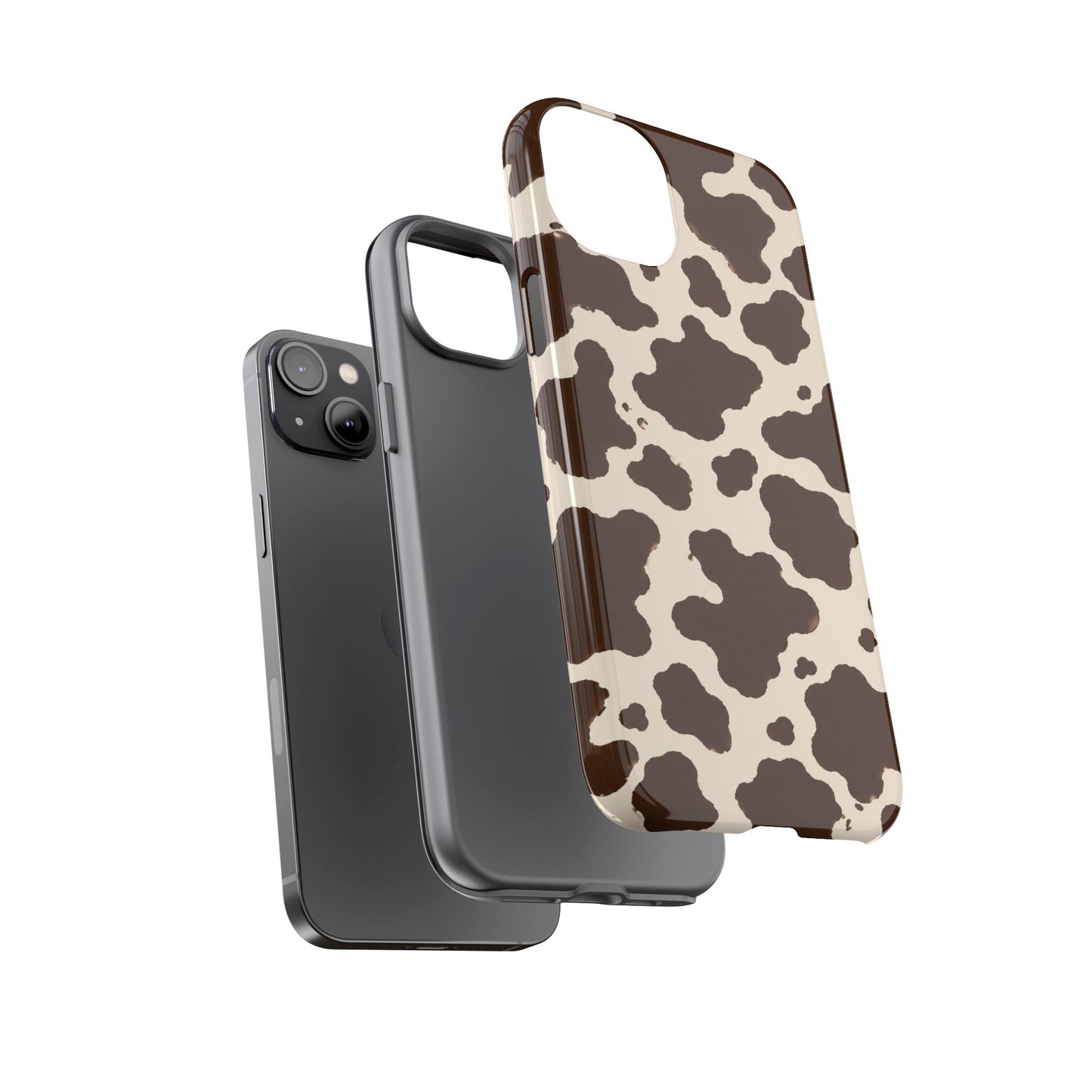 Western Cow Print Tough Phone Case for iPhone Samsung Galaxy Pixel