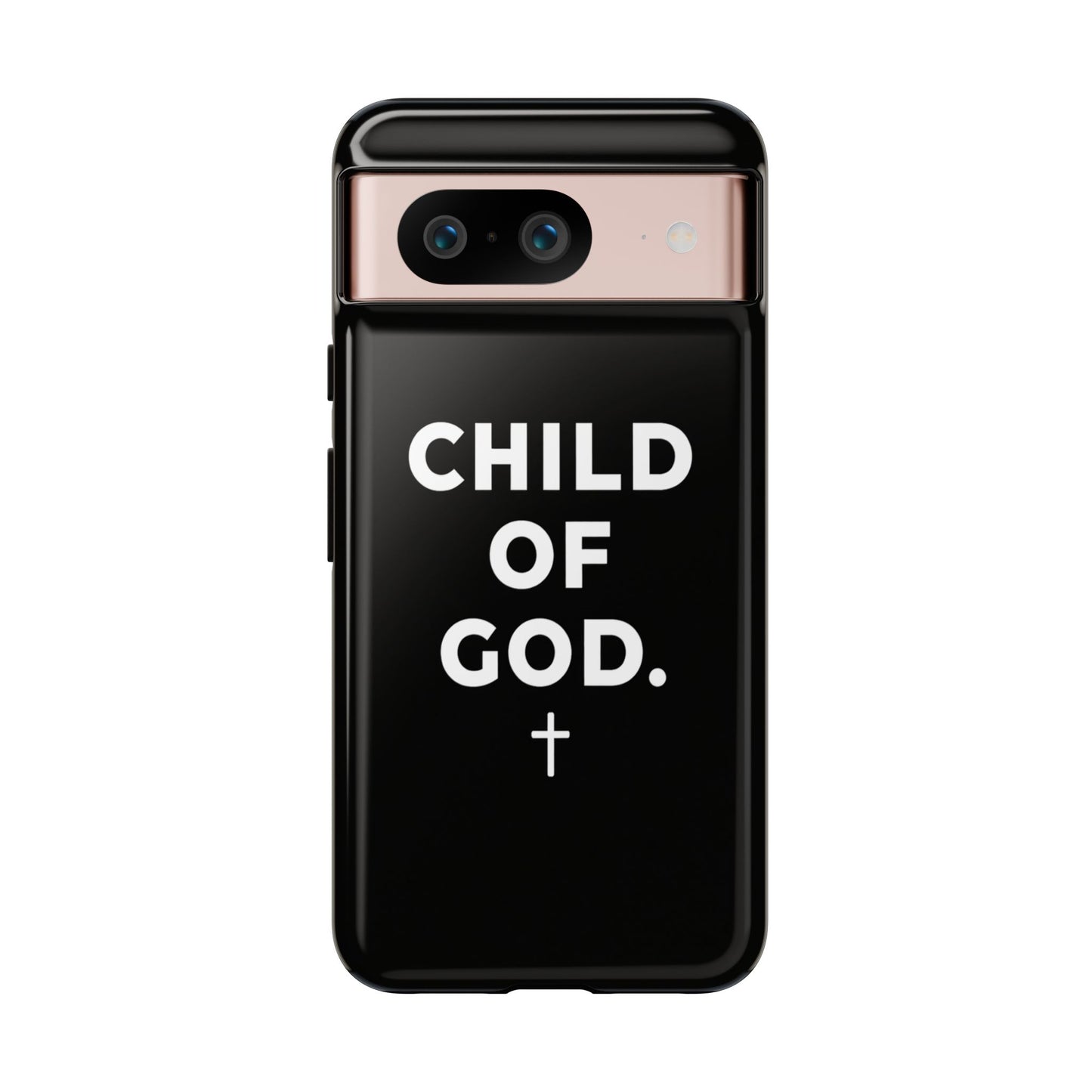 Child of God Phone Case Christian Black Aesthetic Cross Tough Cover