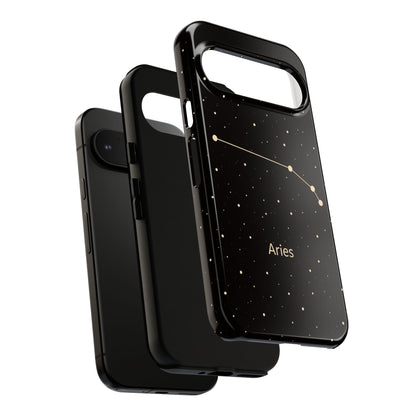 Aries Zodiac Constellation Phone Case – Luxe Gold Celestial Cover