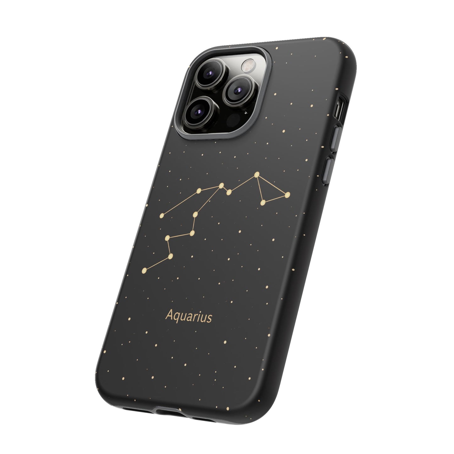 Aquarius Zodiac Constellation Phone Case – Luxe Gold Celestial Cover