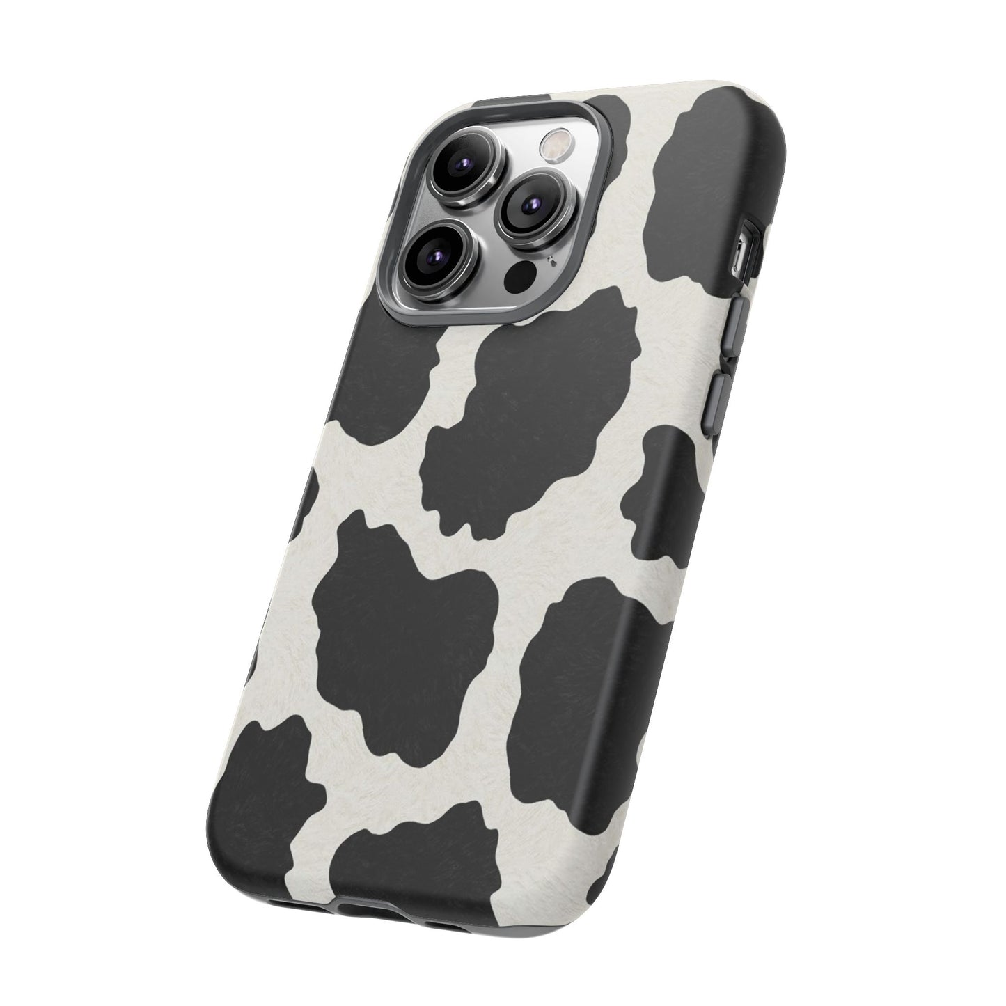 Black & White Cow Print Phone Case | Aesthetic Tough Protective Case