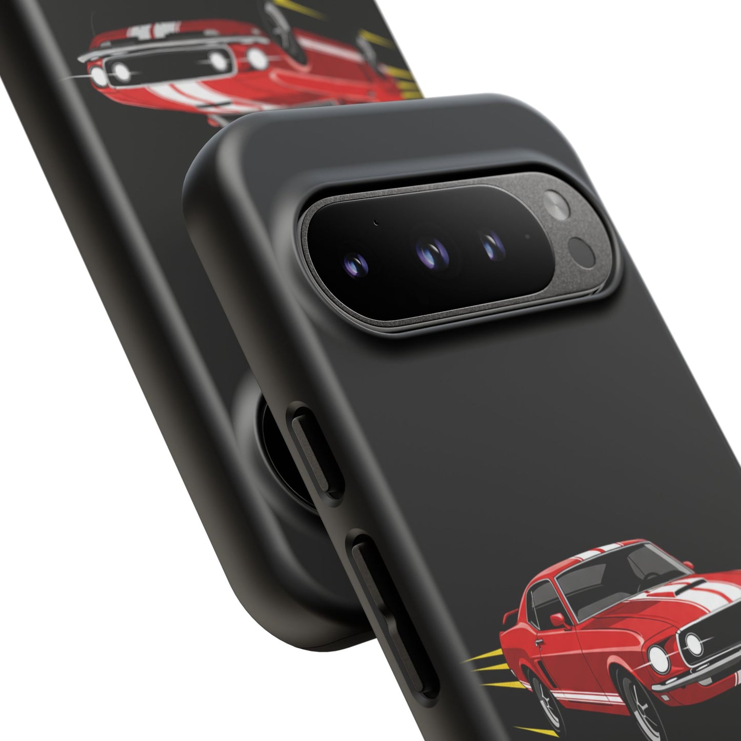 Red Muscle Car Phone Case – Classic Car Racing Tough Protective Case
