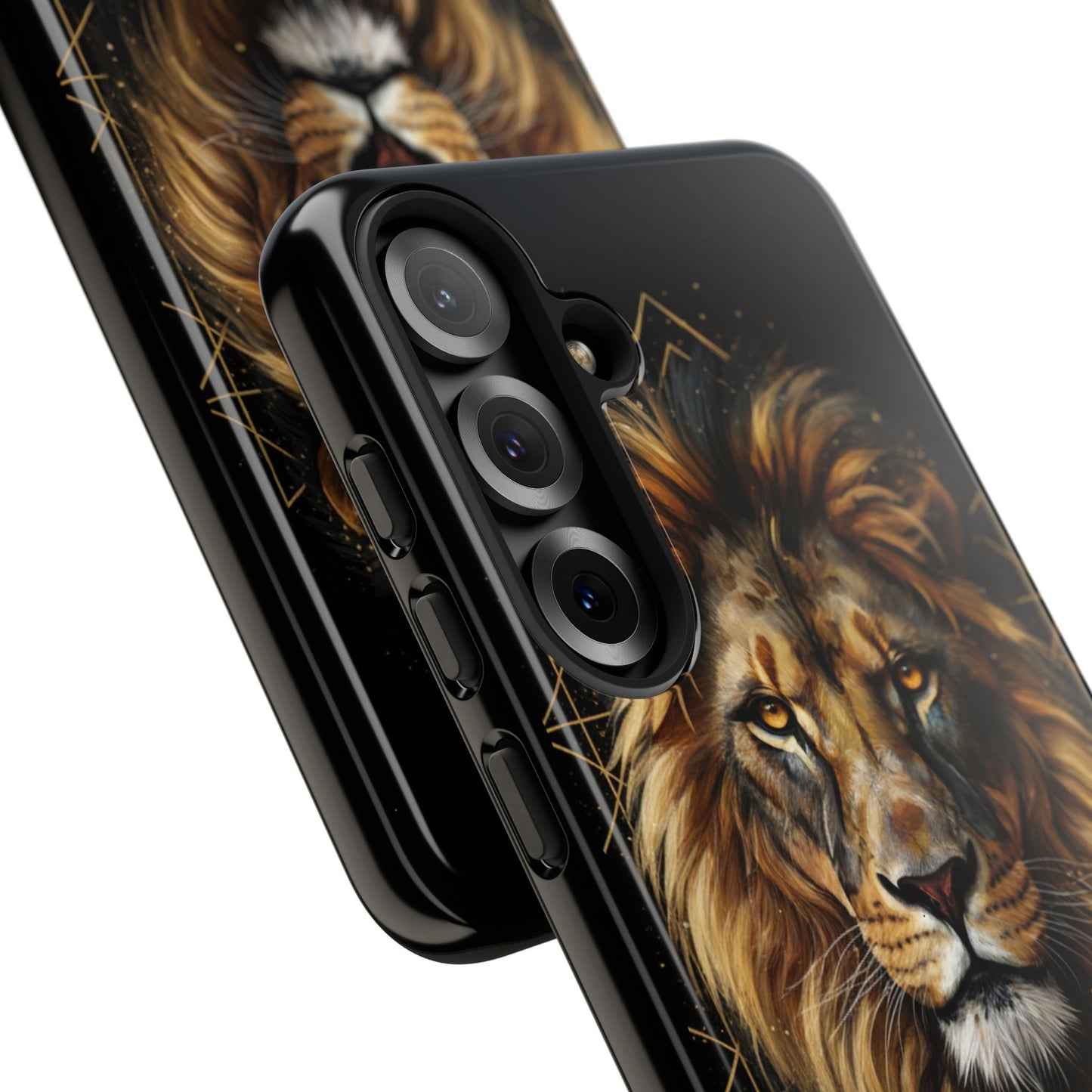 Majestic Lion Phone Case – Black Gold Luxury Lion Art Tough Protective Case