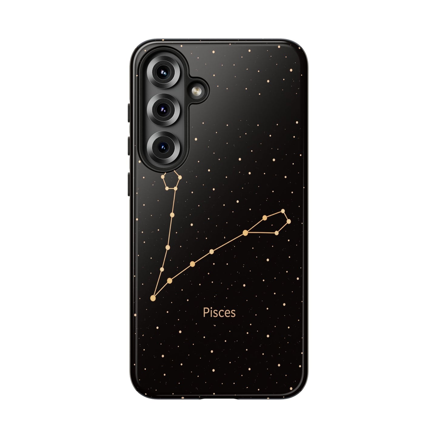 Pisces Zodiac Constellation Phone Case – Luxe Gold Celestial Cover