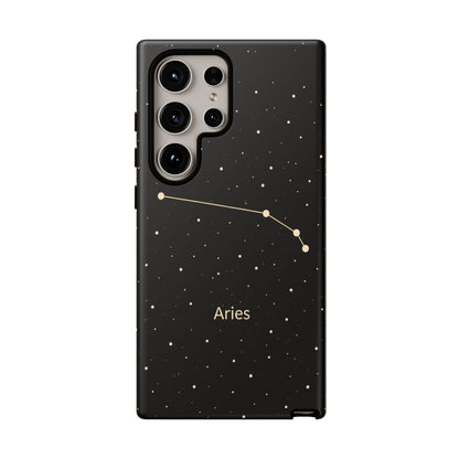 Aries Zodiac Constellation Phone Case – Luxe Gold Celestial Cover