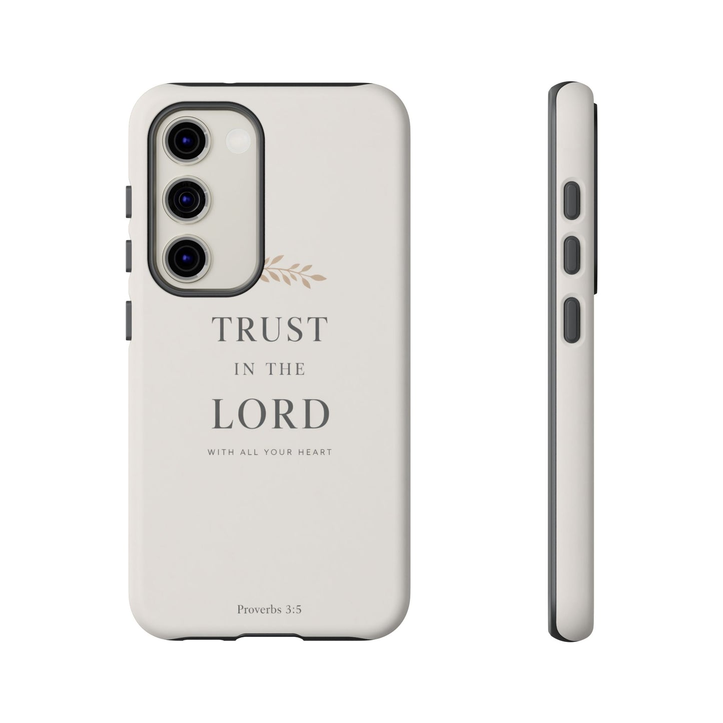 Proverbs 3:5 Christian Phone Case Trust in the Lord Minimalist Faith Cover