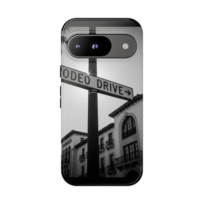 Rodeo Drive Phone Case | Los Angeles Aesthetic Black & White Photography | Luxury LA Street Tough Case for iPhone & Samsung
