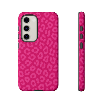 Hot Pink Leopard Print Phone Case – Bold Coquette Leopard Tough Case