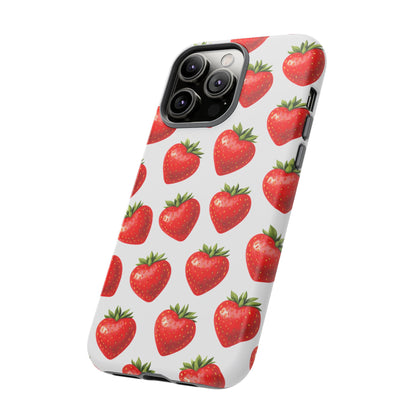 Cute Strawberry Phone Case – Aesthetic Fruit Pattern Protective Cover for Iphone, Samsung Galaxy and Pixel