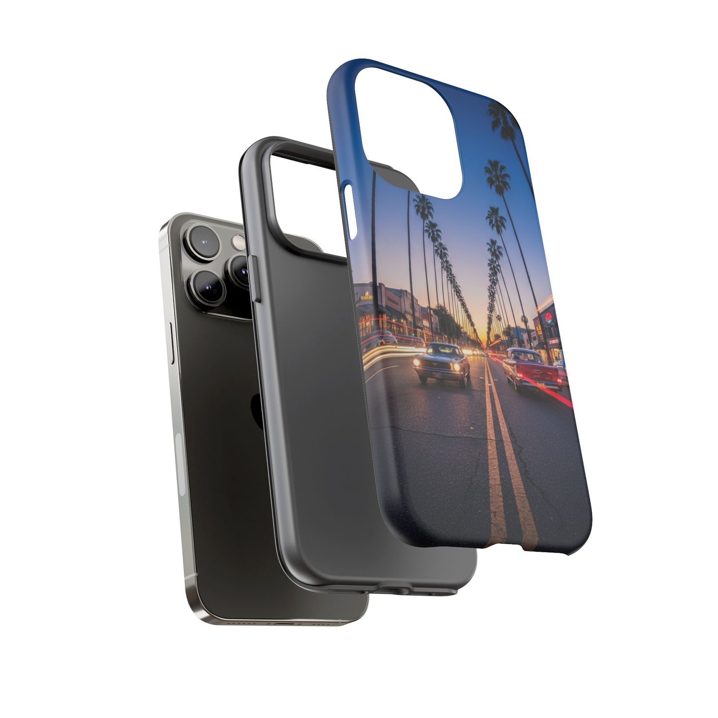LA Sunset Boulevard Phone Case | Palm Tree Sunset Aesthetic | City Night Tough Case