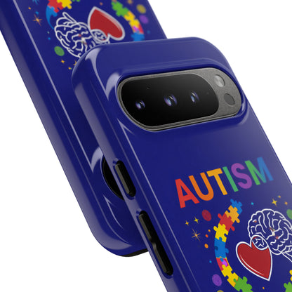 Autism Awareness Tough Case – "Love Connects All Pieces" Phone Case for Iphone, Samsung Galaxy and Pixel