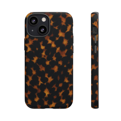 Tortoiseshell Pattern Tough Phone Case | Classic Leopard-Style Protective Cover