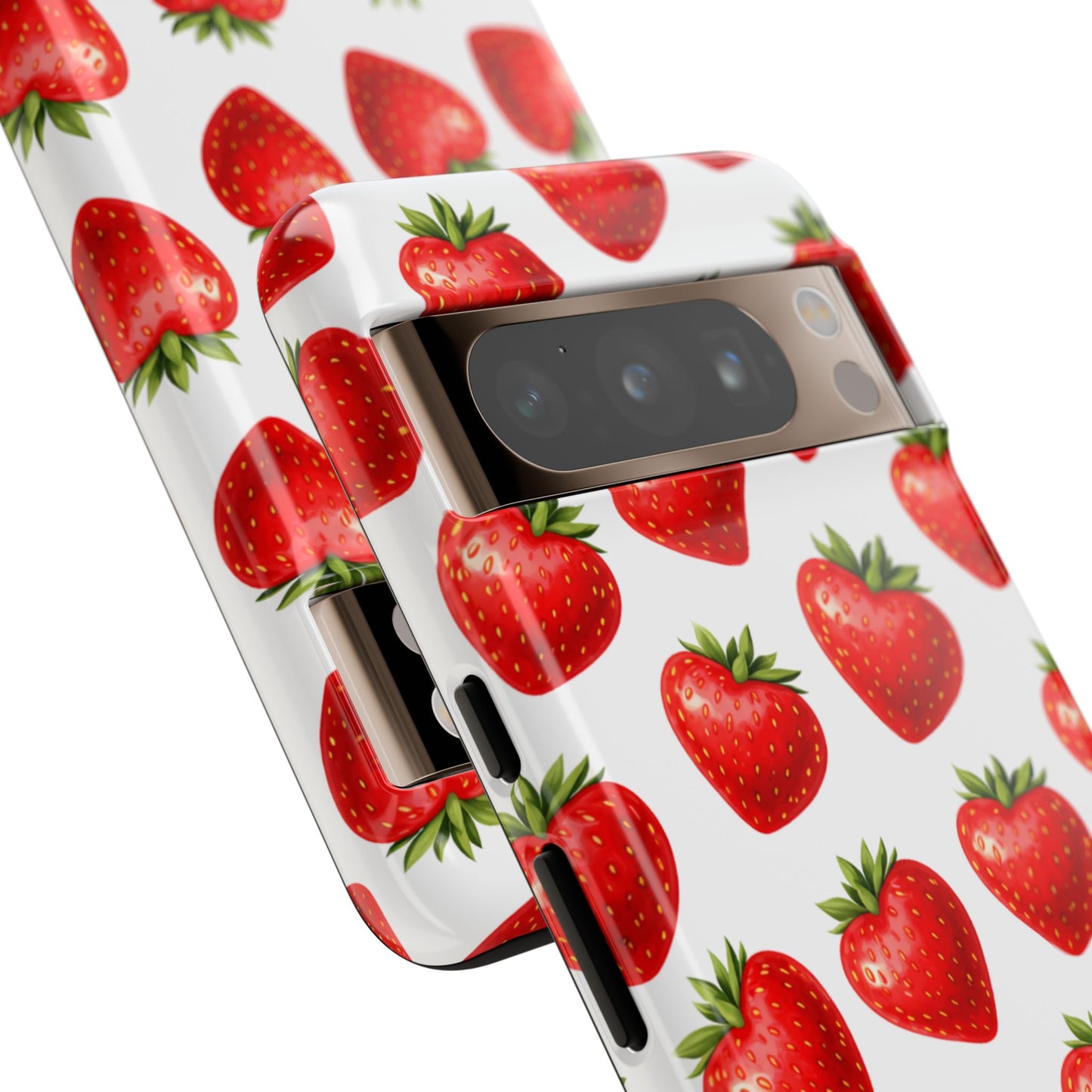 Cute Strawberry Phone Case – Aesthetic Fruit Pattern Protective Cover for Iphone, Samsung Galaxy and Pixel