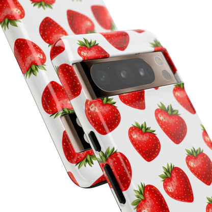 Cute Strawberry Phone Case – Aesthetic Fruit Pattern Protective Cover for Iphone, Samsung Galaxy and Pixel