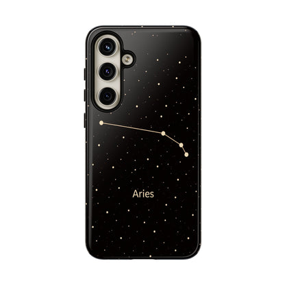 Aries Zodiac Constellation Phone Case – Luxe Gold Celestial Cover