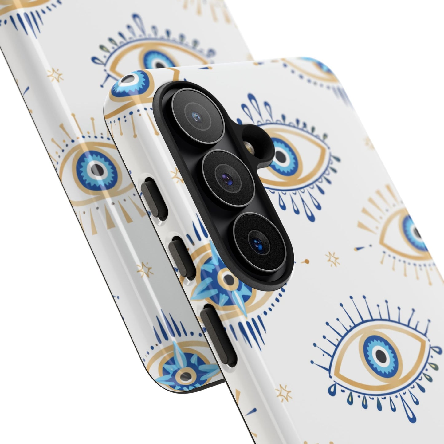 Blue Evil Eye Phone Case – Protective Slim Shockproof Cover for Iphone, Samsung Galaxy and Pixel