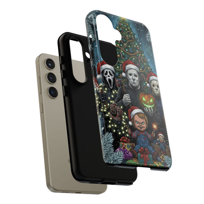 Christmas Horror Phone Case – Festive Slasher Collage Tough Case (iPhone, Samsung, Pixel)