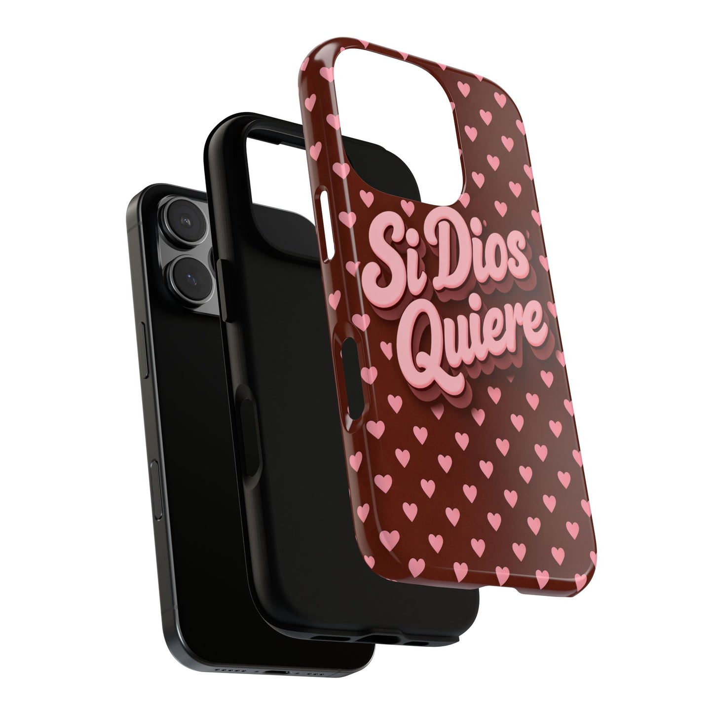 Si Dios Quiere Phone Case Latina Aesthetic Pink Hearts iPhone Samsung