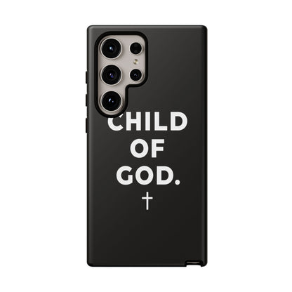 Child of God Phone Case Christian Black Aesthetic Cross Tough Cover