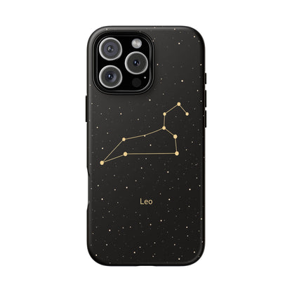 Leo Zodiac Constellation Phone Case – Luxe Gold Celestial Cover