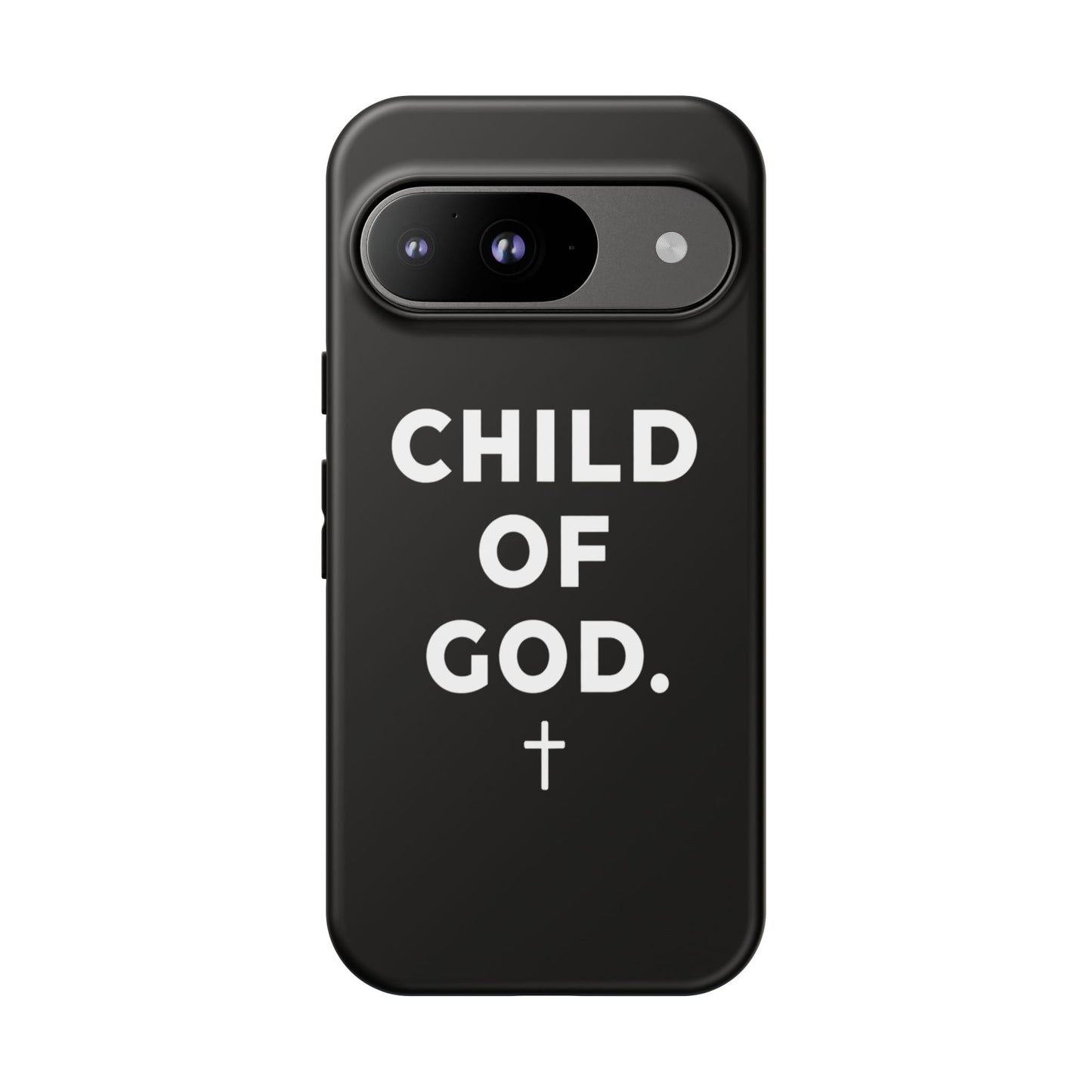 Child of God Phone Case Christian Black Aesthetic Cross Tough Cover