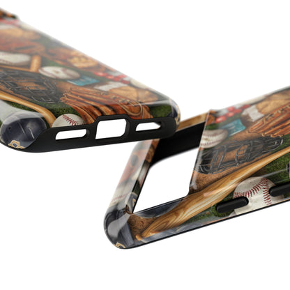 Baseball Gear Collage Phone Case – Vintage Baseball Equipment Sports Tough Case