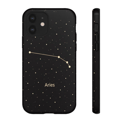 Aries Zodiac Constellation Phone Case – Luxe Gold Celestial Cover