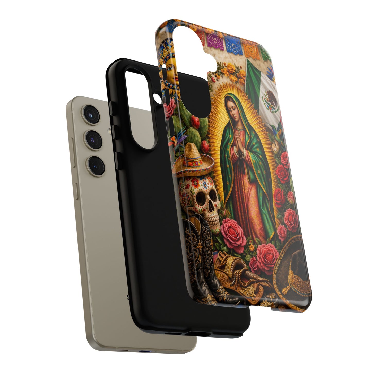 Virgen de Guadalupe Phone Case Mexican Floral iPhone Samsung Pixel Case