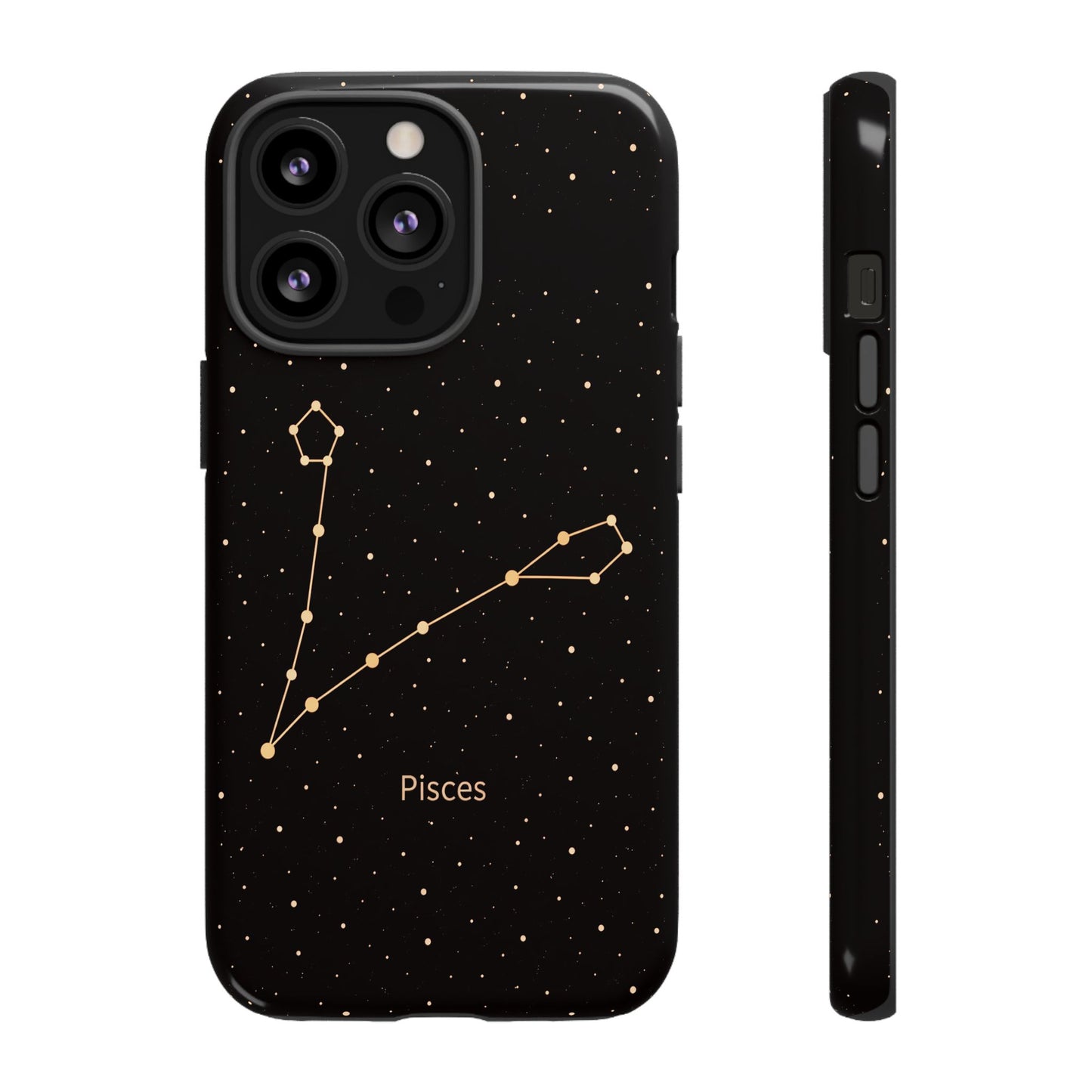 Pisces Zodiac Constellation Phone Case – Luxe Gold Celestial Cover