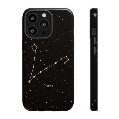 Pisces Zodiac Constellation Phone Case – Luxe Gold Celestial Cover