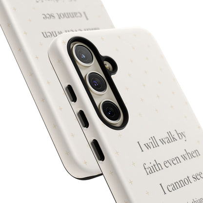 Walk by Faith Phone Case 2 Corinthians 5:7 Christian Bible Cover