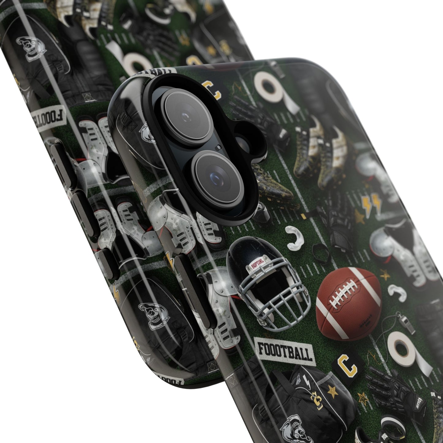 Football Pattern Phone Case – Sports Fan Tough Protective Game Day Case