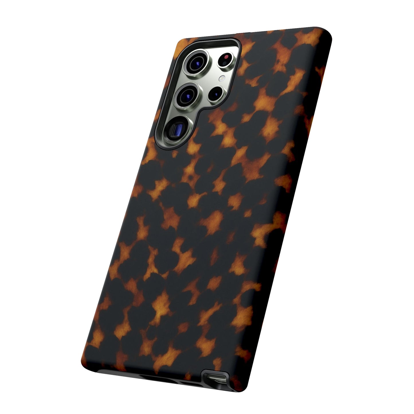 Tortoiseshell Pattern Tough Phone Case | Classic Leopard-Style Protective Cover