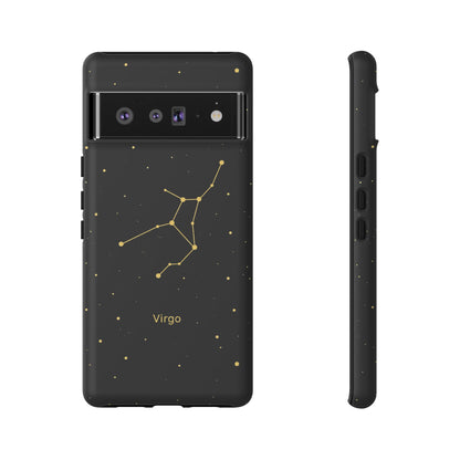 Virgo Zodiac Constellation Phone Case – Luxe Gold Celestial Cover