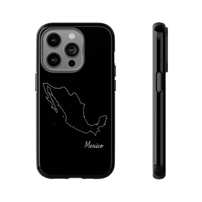 Mexico Outline Phone Case – Minimal Country Map Tough Case (iPhone, Samsung, Pixel)