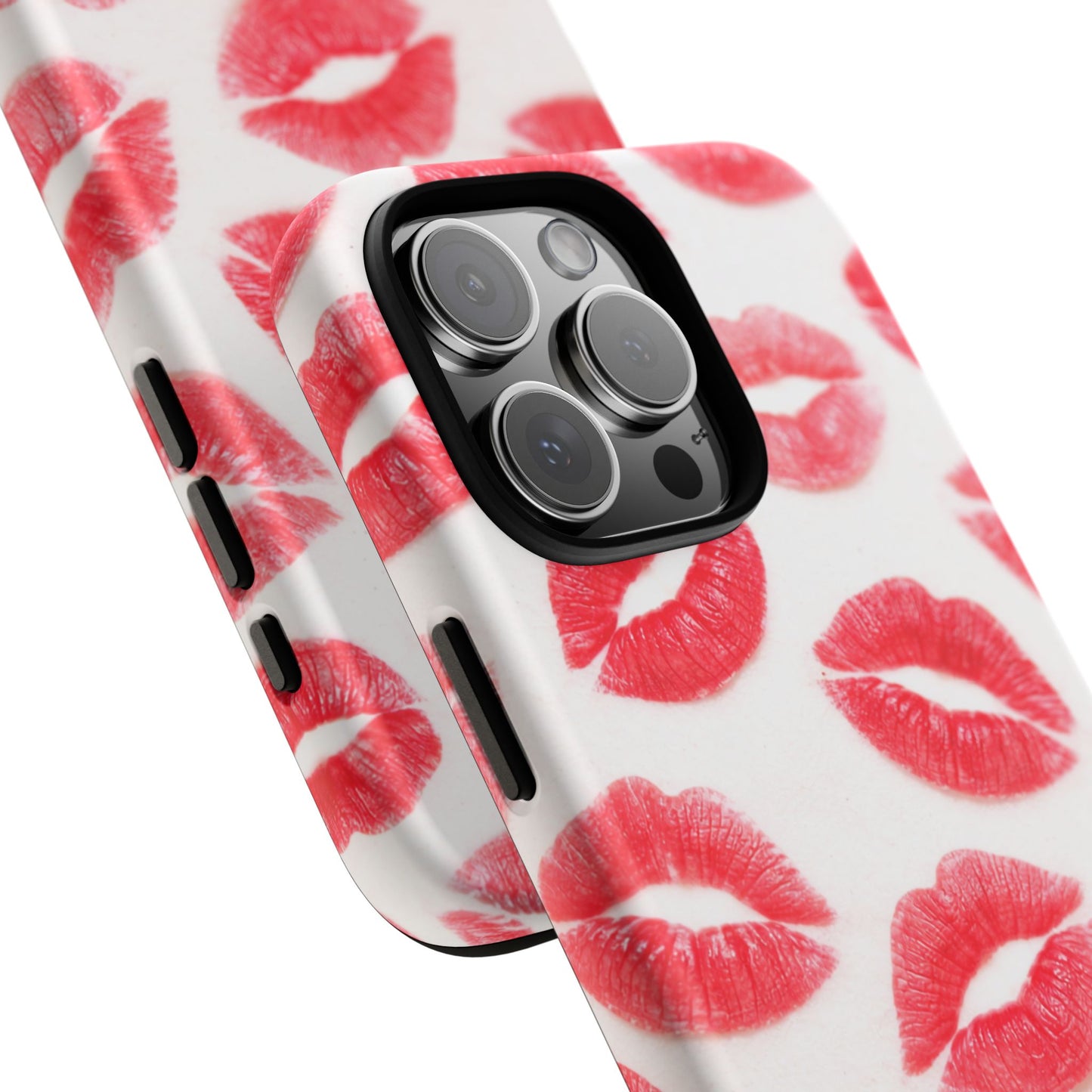 Red Lipstick Kiss Phone Case – Sexy Lip Print Pattern Tough Protective Cover