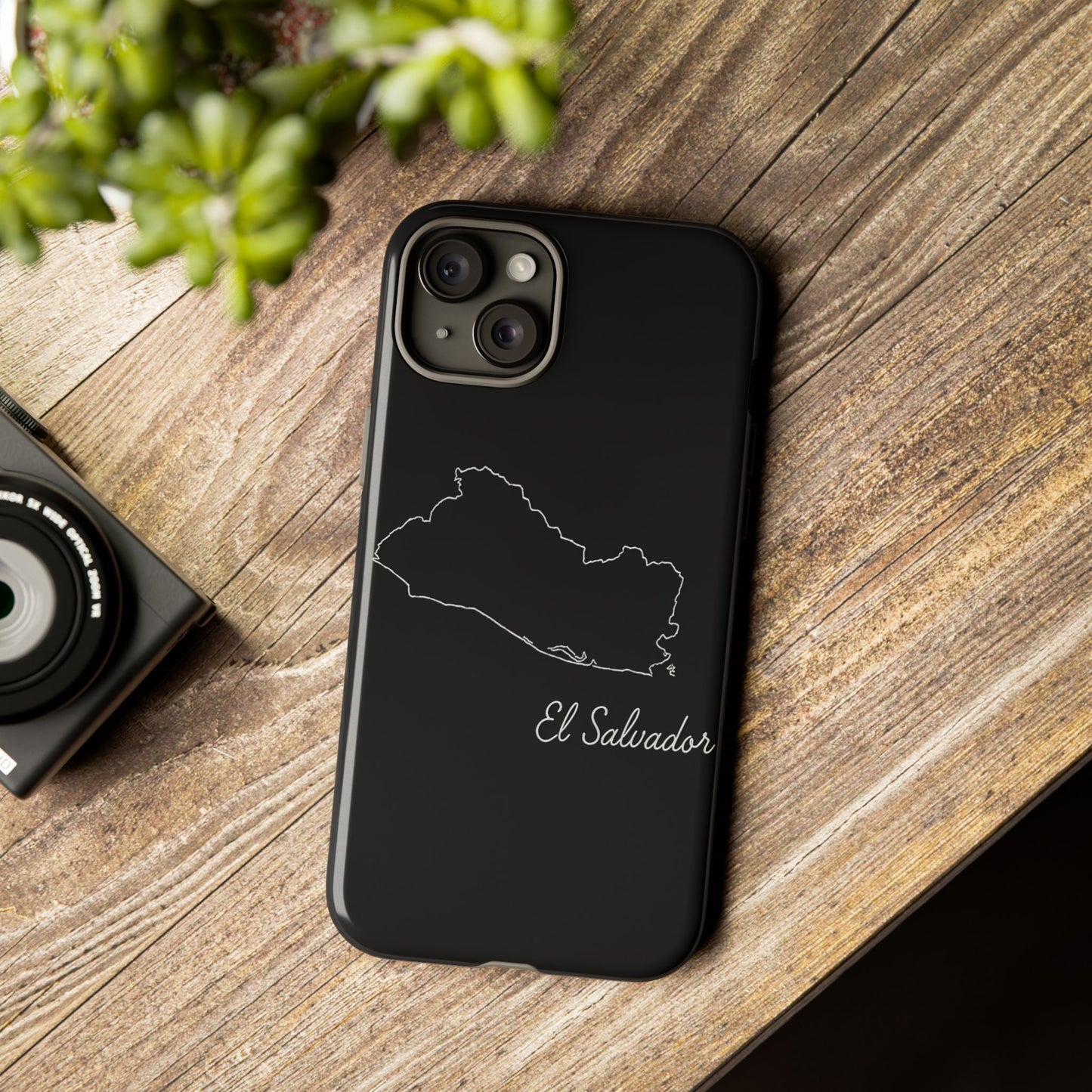 El Salvador Outline Phone Case – Minimal Country Map Tough Case (iPhone, Samsung, Pixel)