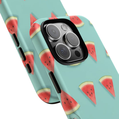 Watermelon Phone Case – Pastel Blue Summer Fruit Tough Case (iPhone, Samsung, Pixel)