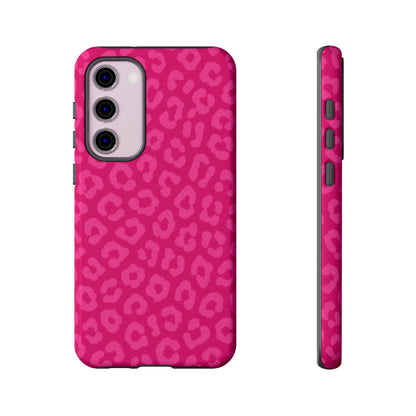 Hot Pink Leopard Print Phone Case – Bold Coquette Leopard Tough Case