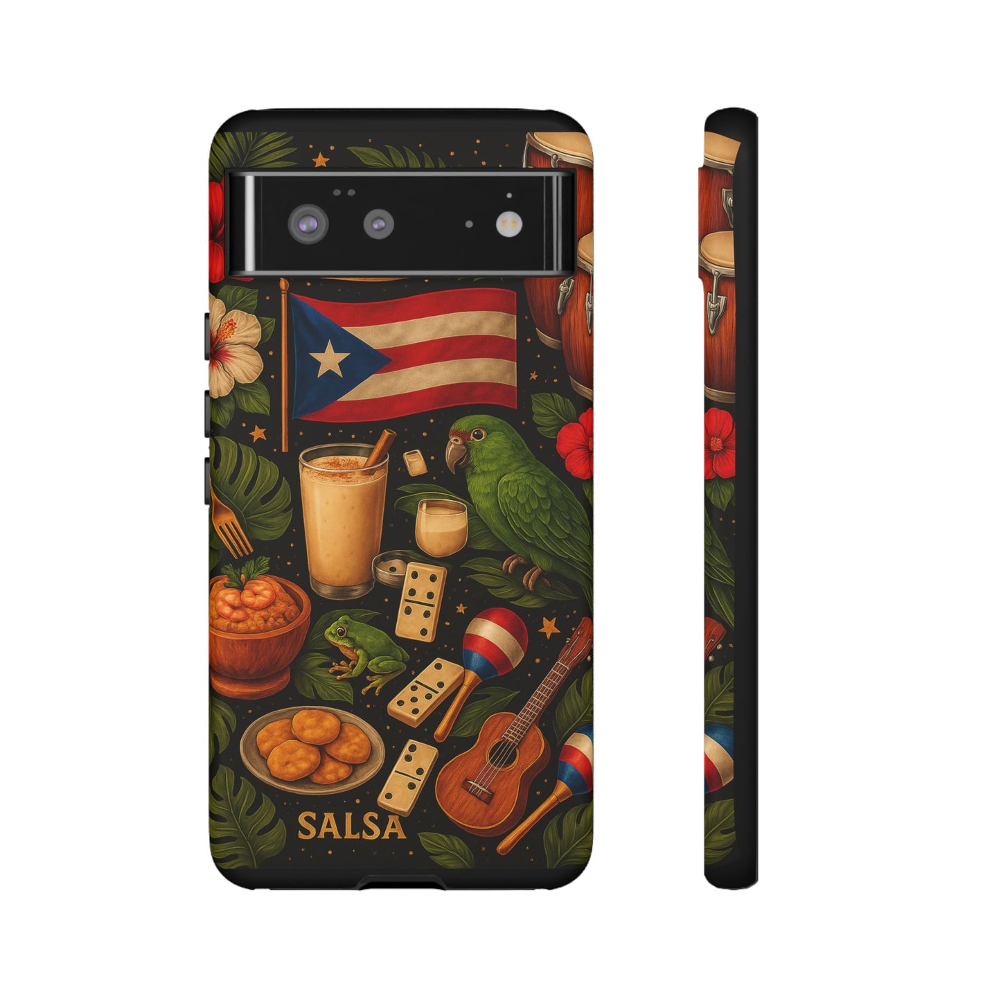 Puerto Rican Culture Phone Case | Boricua Icons Caribbean Aesthetic Tough Protective Case