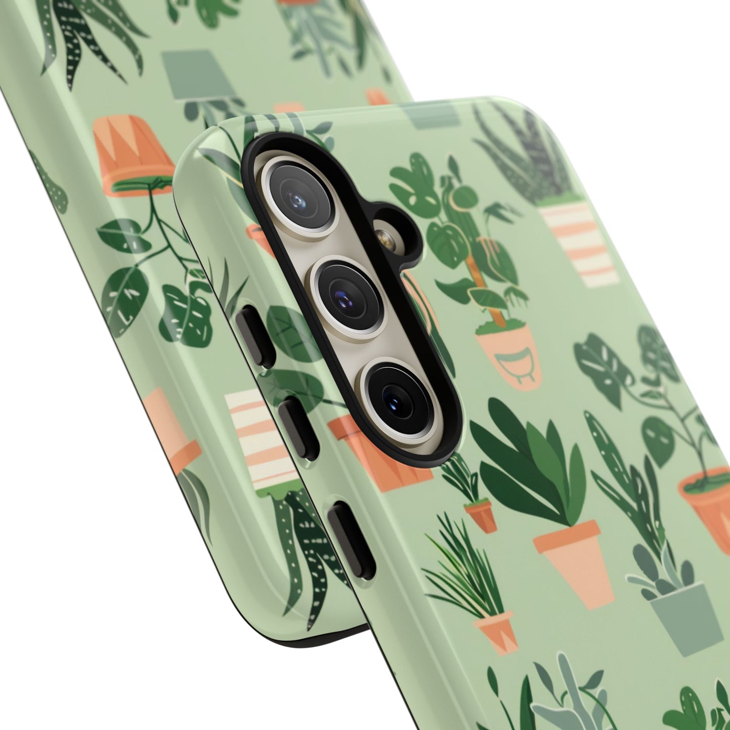 Plant Lover Phone Case | Cute Potted Plants Pattern | Botanical Aesthetic Tough Case