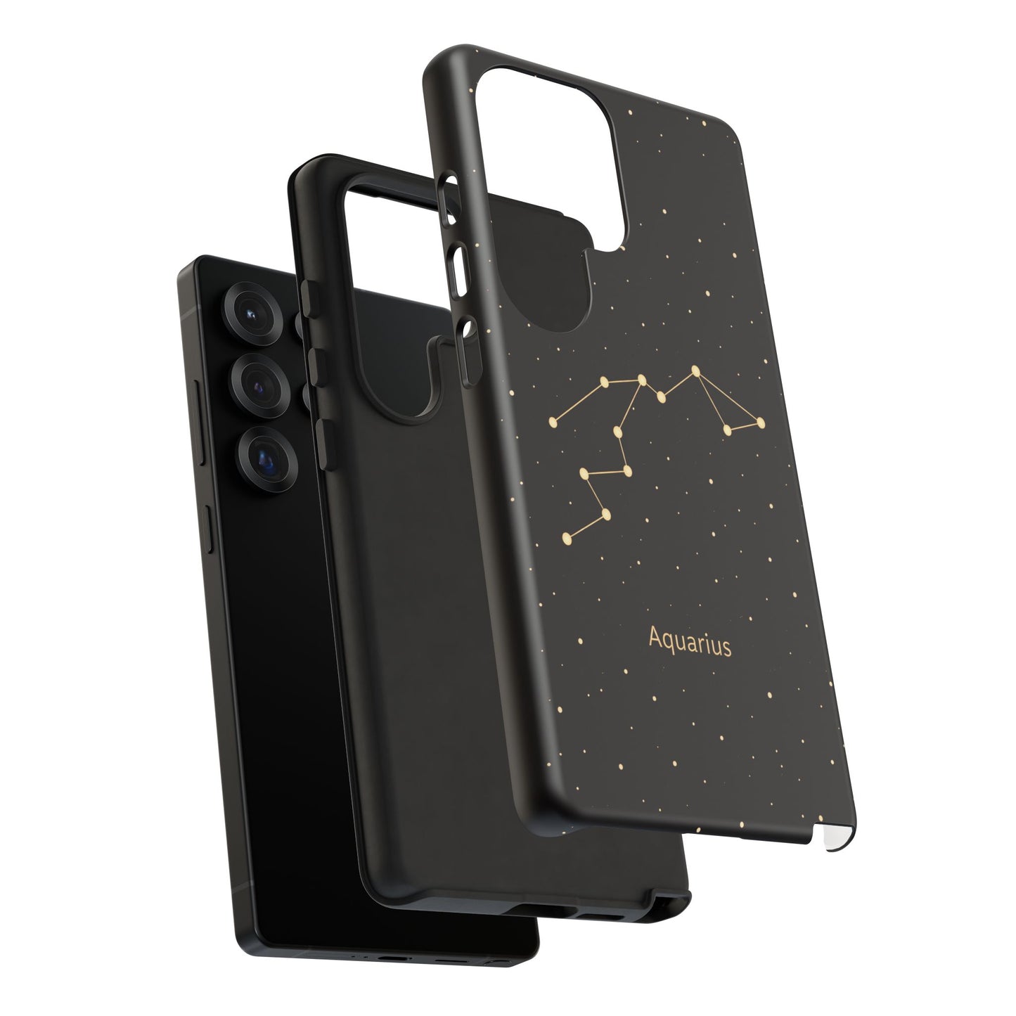 Aquarius Zodiac Constellation Phone Case – Luxe Gold Celestial Cover