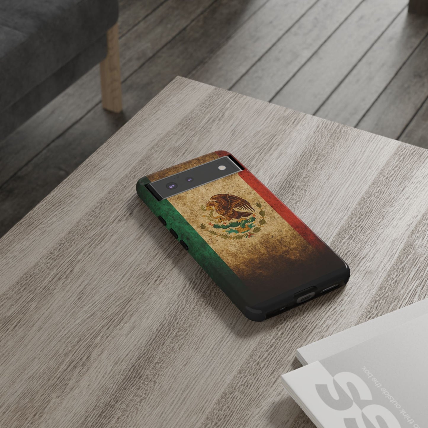 Vintage Mexico Flag Phone Case – Mexican Pride Grunge Flag Aesthetic Tough Case