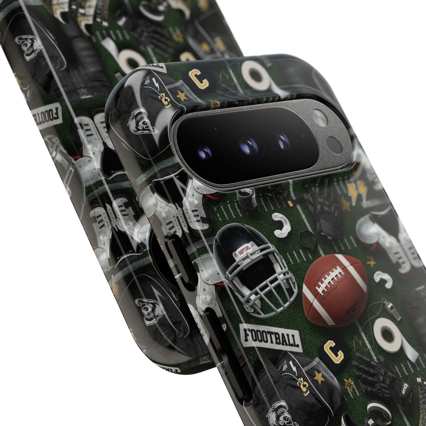 Football Pattern Phone Case – Sports Fan Tough Protective Game Day Case
