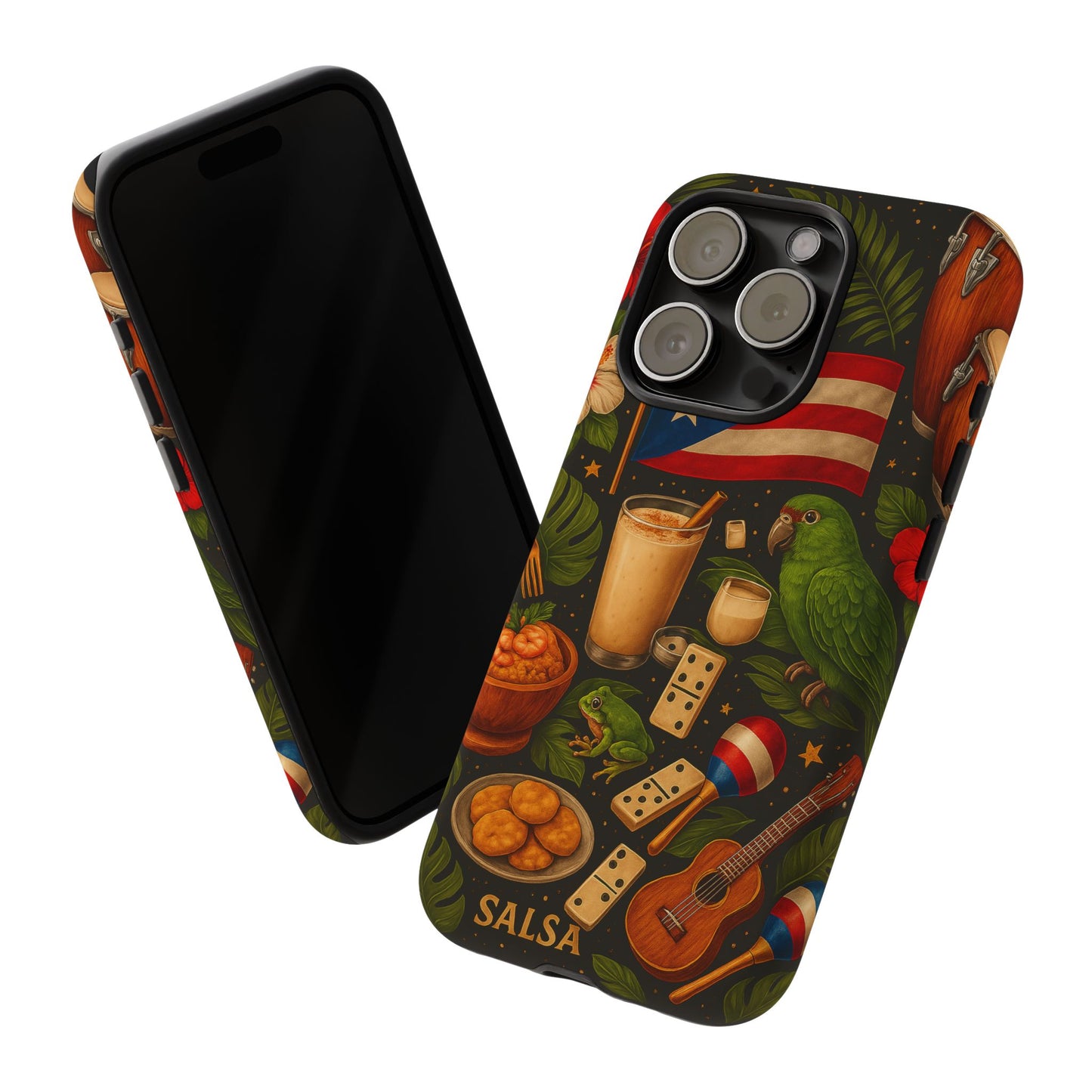 Puerto Rican Culture Phone Case | Boricua Icons Caribbean Aesthetic Tough Protective Case