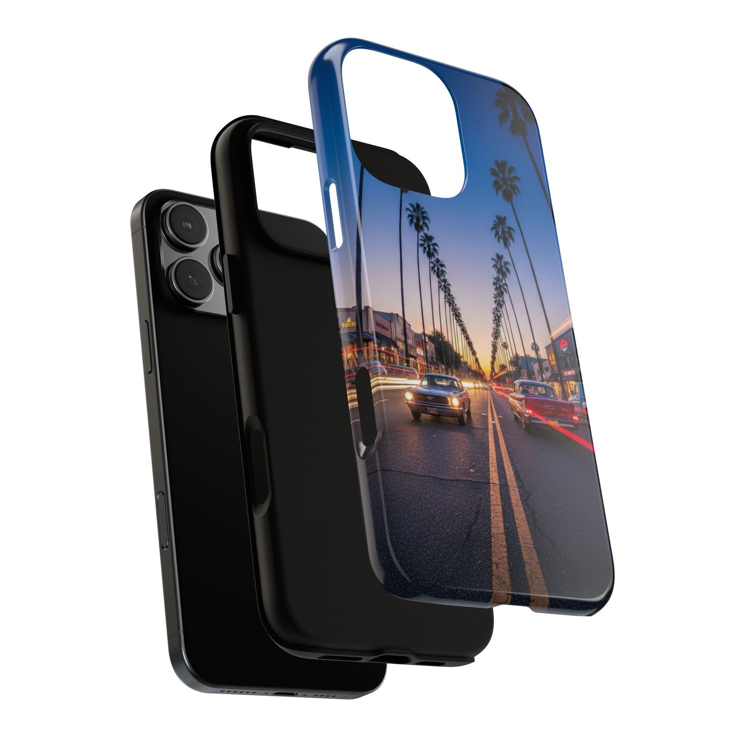 LA Sunset Boulevard Phone Case | Palm Tree Sunset Aesthetic | City Night Tough Case